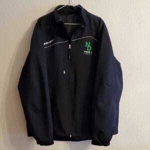 Bauer Men's UND University of North Dakota Fighting Hawks Sioux Black Jacket XXL